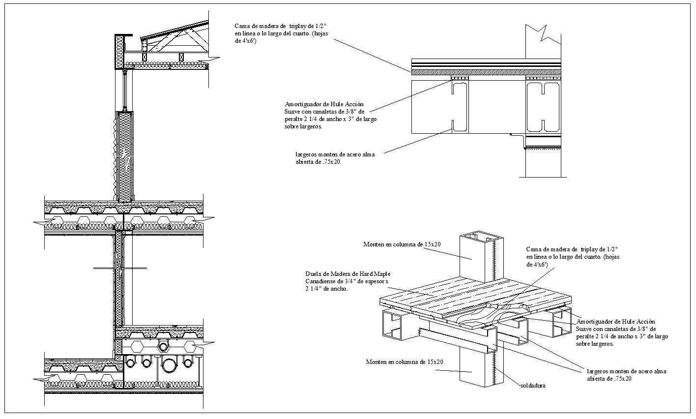 Steel Structure Details 1 - 【Free Download Architectural Cad Drawings】