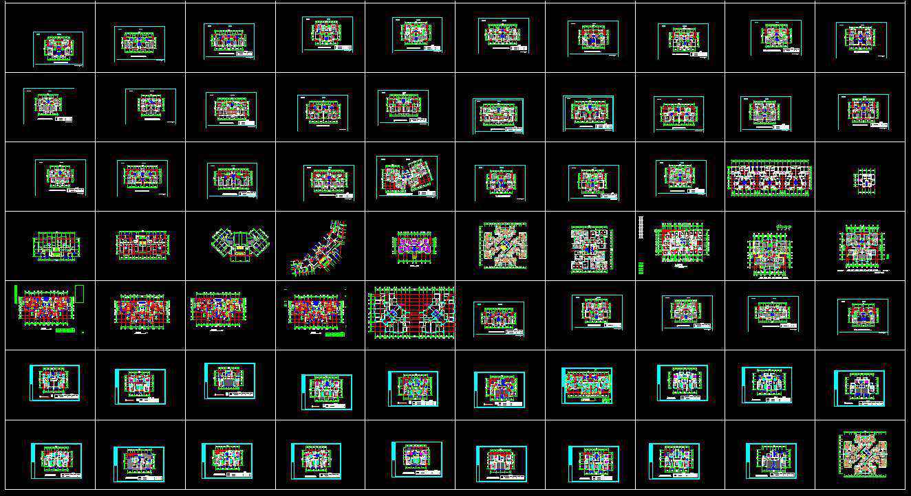 ★【Over 130+ Architecture Layout,Building Plan Design CAD Design,Details Collection】Residential Building Plan@Autocad Blocks,Drawings,CAD Details,Elevation - Image 6