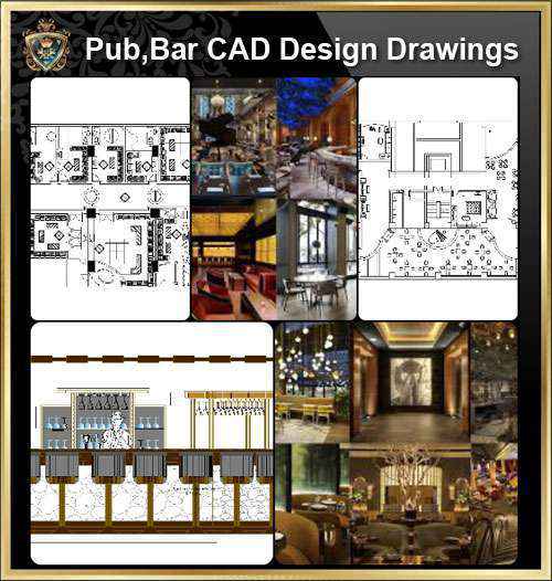 ★【Pub,Bar,Restaurant CAD Design Drawings】@Pub,Bar,Restaurant,Store design-Autocad Blocks,Drawings,CAD Details,Elevation