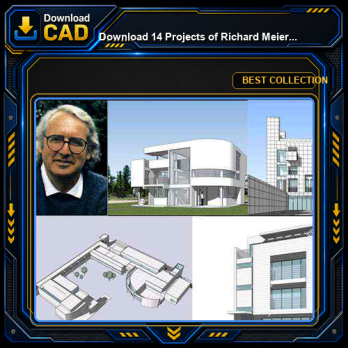 Download 14 Projects of Richard Meier Architecture Sketchup 3D Models(*.skp file format)