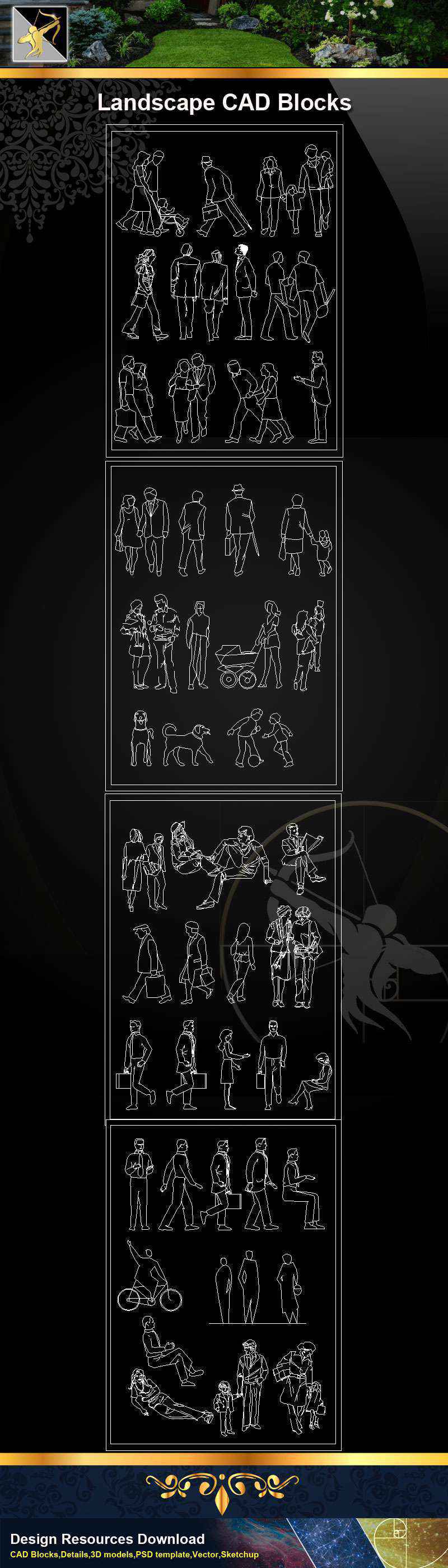 ★【 People Blocks】@Autocad Blocks,Drawings,CAD Details,Elevation