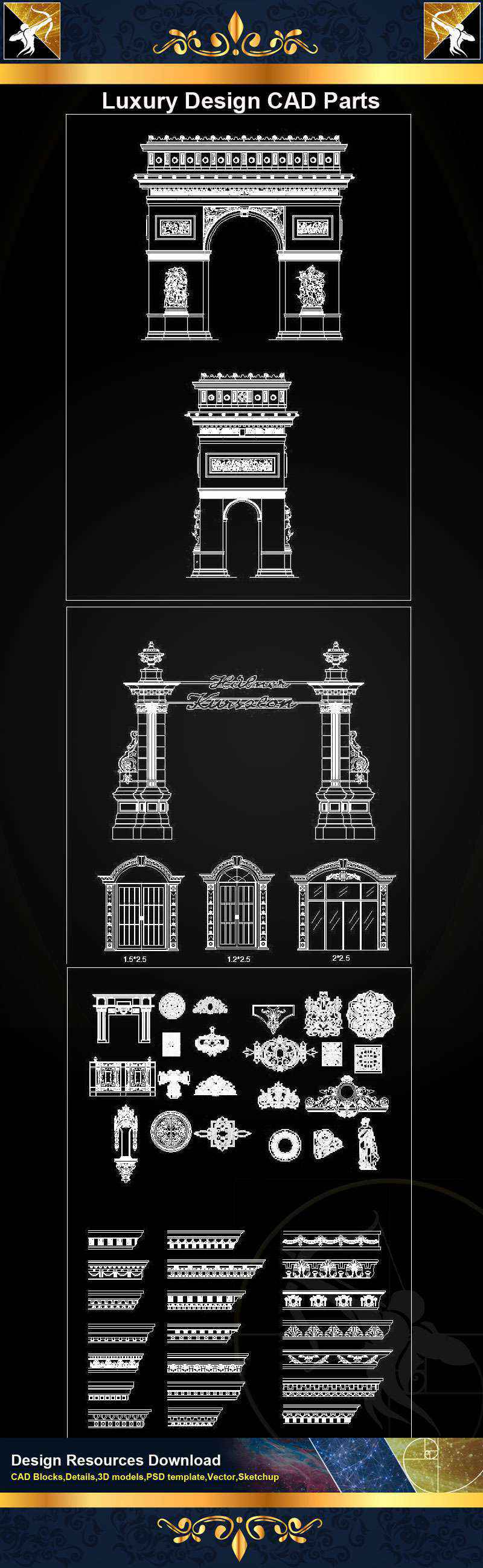 A05 Luxury Design CAD Blocks 