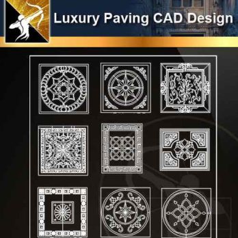 ★【 Luxury Ground Design-CAD Paving Blocks】@Autocad Decoration Blocks,Drawings,CAD Details,Elevation