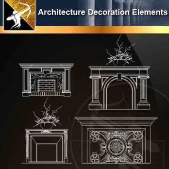 ★【 Free Architecture Decoration Elements V.10】@Autocad Decoration Blocks,Drawings,CAD Details,Elevation