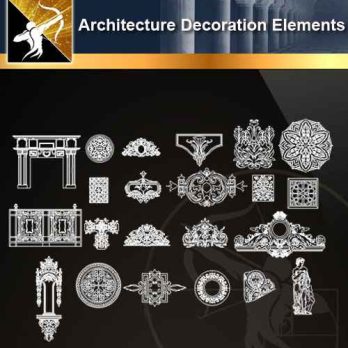 ★【 Free Architecture Decoration Elements V.11】@Autocad Decoration Blocks,Drawings,CAD Details,Elevation