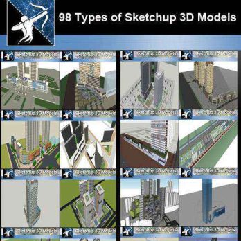 ★Total 98 Types of Commercial,Residential Building Sketchup 3D Models Collection(Best Recommanded!!)