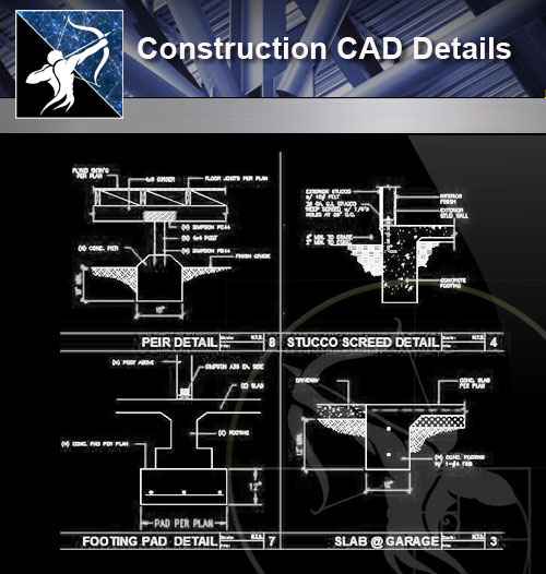 【Architecture CAD Details Collections】Construction CAD Details V.1