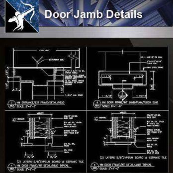 【Architecture CAD Details Collections】Door Jamb CAD Details