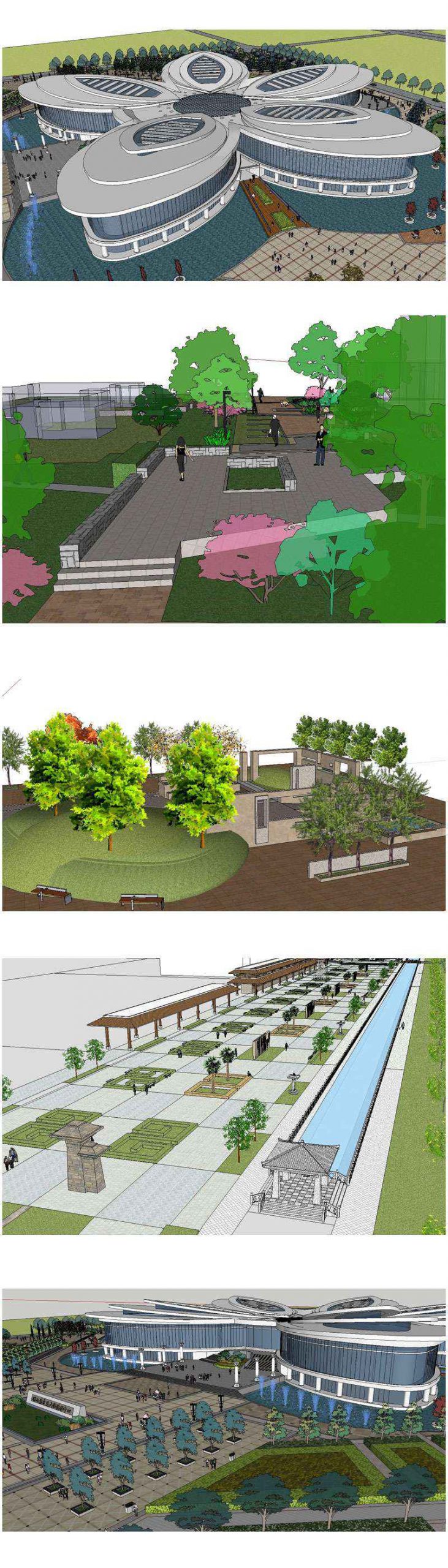 ★【Sketchup 3D Models】15 Types of Plaza Landscape Sketchup 3D Models V.1 - Image 2