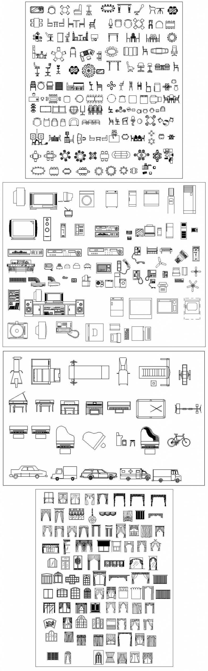 ★【Autocad Blocks Combo Pak Libraries V.1】All kinds of CAD blocks Bundle - Image 4