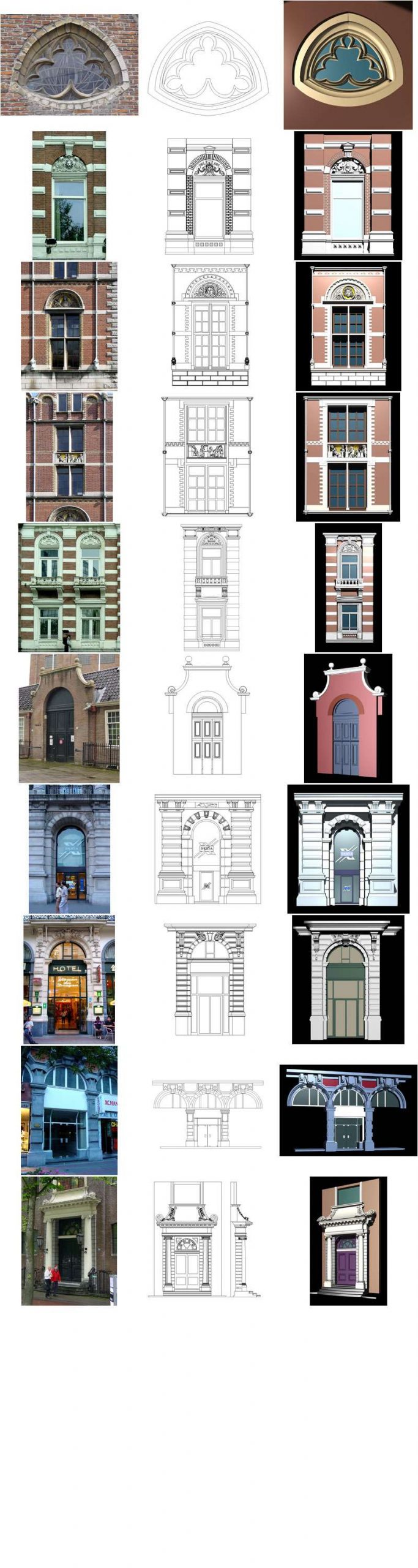★【Dutch Architecture Style Design】Dutch architecture · Decorative door and window style CAD Drawings - Image 2