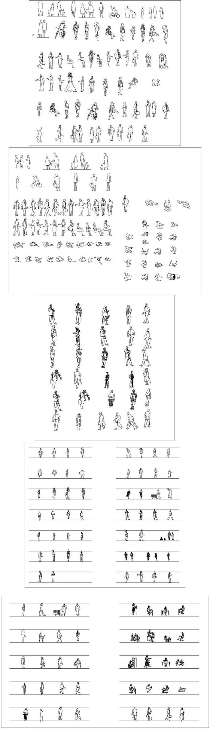 ★【People Autocad Blocks Collections】All kinds of People CAD Blocks - Image 5