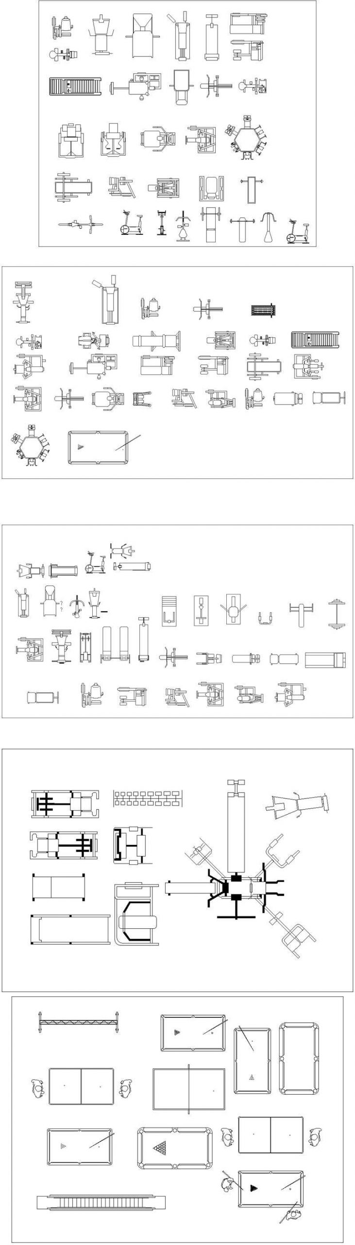 ★【Fitness equipment Autocad Blocks Collections】All kinds of Fitness equipment CAD Blocks - Image 3