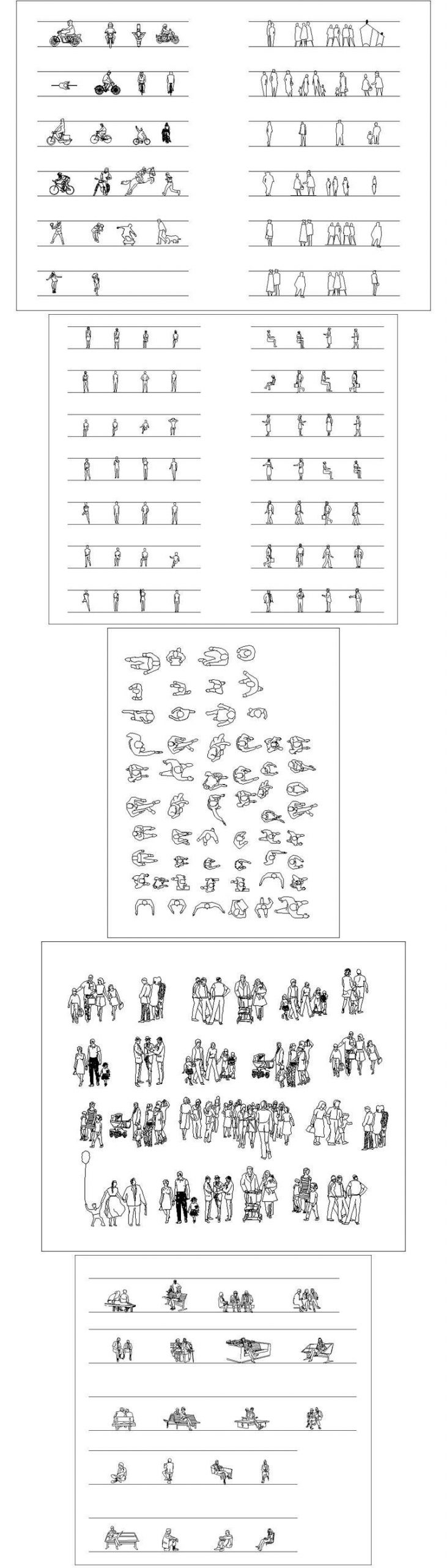 ★【People Autocad Blocks Collections】All kinds of People CAD Blocks - Image 4