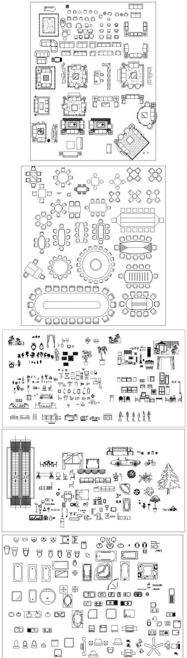 ★【Autocad Blocks Combo Pak Libraries V.1】All kinds of CAD blocks Bundle - Image 2