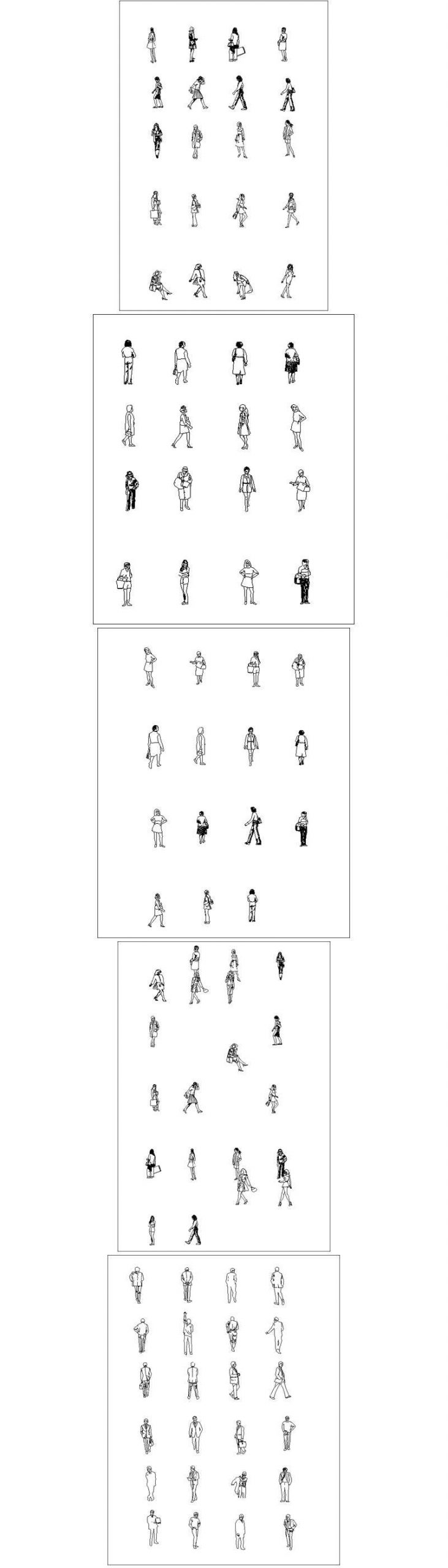 ★【People Autocad Blocks Collections】All kinds of People CAD Blocks - Image 2