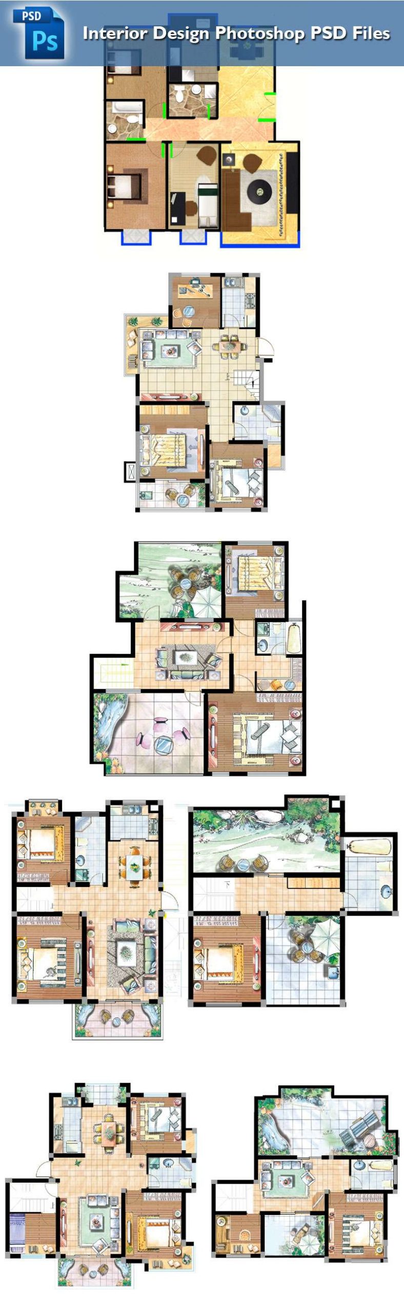 ★【 PSD Interior Design Layout Plan Blocks-All Interior Design PSD Blocks Download V2】 - Image 4