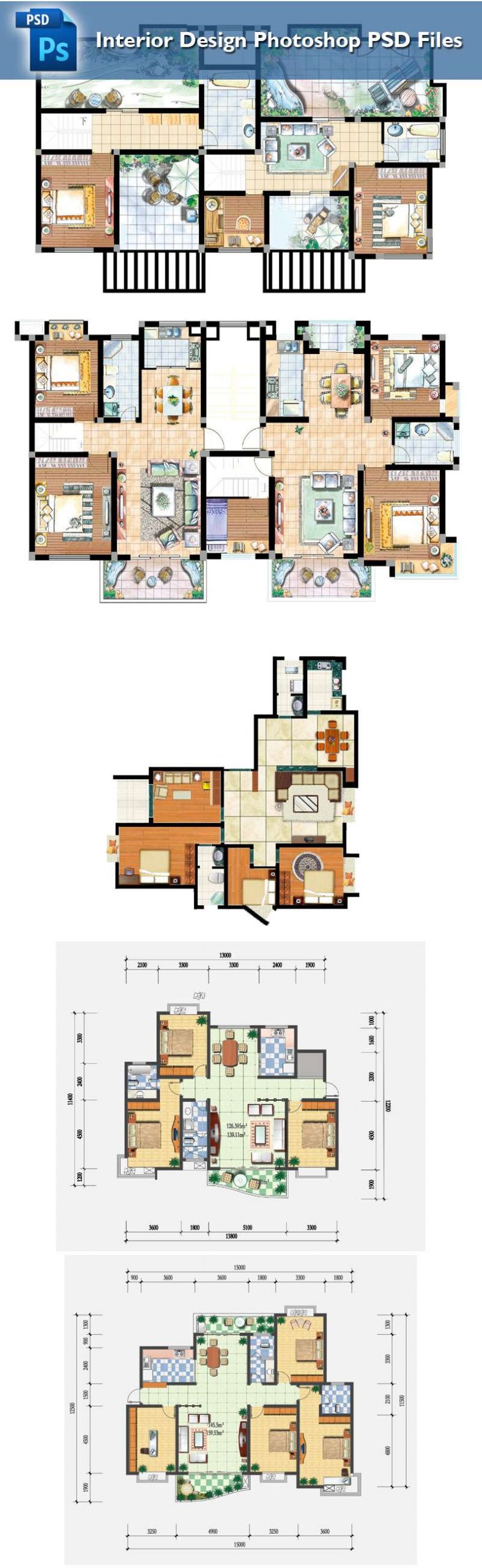 ★【 PSD Interior Design Layout Plan Blocks-All Interior Design PSD Blocks Download V2】 - Image 3