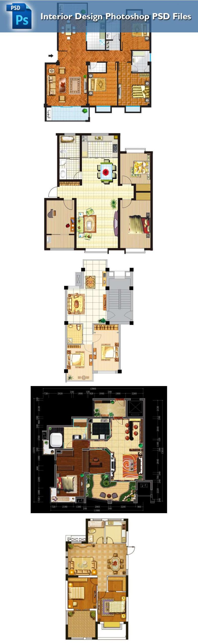 ★【 PSD Interior Design Layout Plan Blocks-All Interior Design PSD Blocks Download V2】 - Image 2