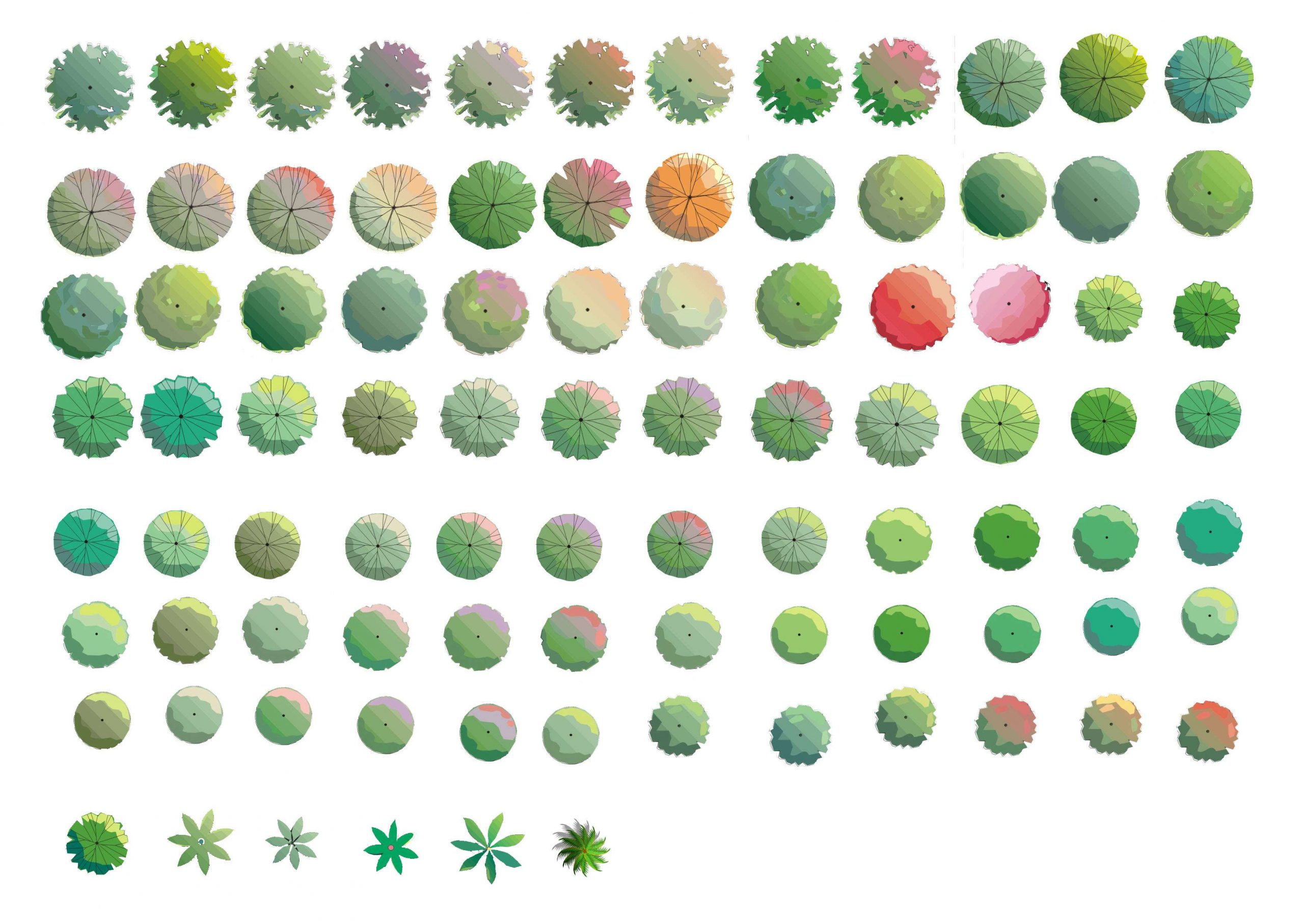 ★【PSD Landscape layout design Blocks 】 2D Tree PSD Landscape Blocks - Image 2