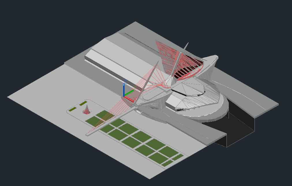 Famous Architecture Projects Milwaukee Art Museum Cad 3d Drawing By Santiago Calatrava Free Download Architectural Cad Drawings