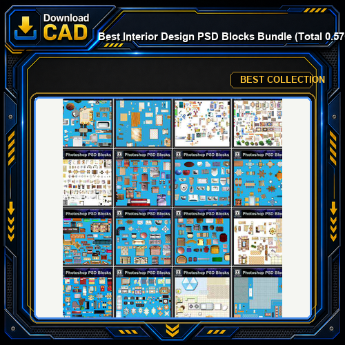 ★Best Interior Design PSD Blocks Bundle (Total 0.57GB PSD Files -Over 1000 PSD Blocks💎💎)