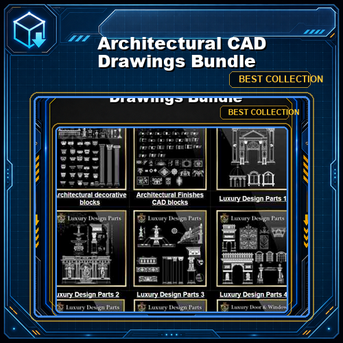 【Architectural CAD Drawings Bundle】(Best Collections!!)
