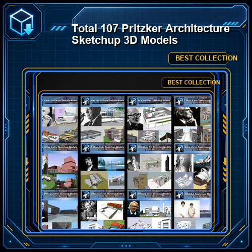 ★Total 107 Pritzker Architecture Sketchup 3D Models★ (Best Recommanded!!)