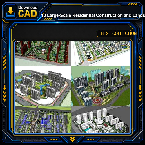 【10 Large-Scale Residential Construction and Landscape Sketchup Models】 (Recommanded!!)