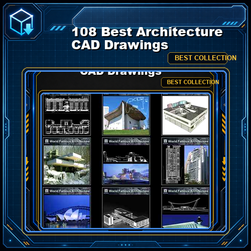 【108 Best Architecture CAD Drawings】(Best Collections!!)
