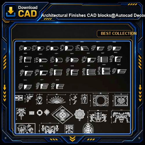 ★【Architectural Finishes CAD blocks】@Autocad Decoration Blocks,Drawings,CAD Details,Elevation