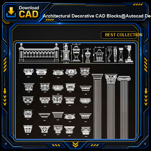 ★【Architectural Decorative CAD Blocks】@Autocad Decoration Blocks,Drawings,CAD Details,Elevation