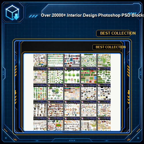 ★Over 20000+ Interior Design Photoshop PSD Blocks Bundle (Total 2.2GB PSD Files -Best Recommanded!!💎💎)