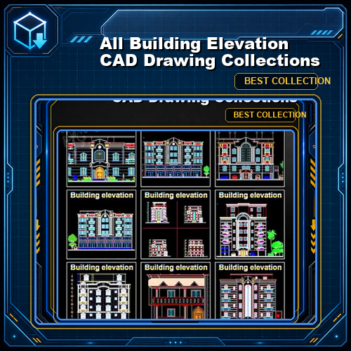 【All Building Elevation CAD Drawing Collections】(Best Collections!!)