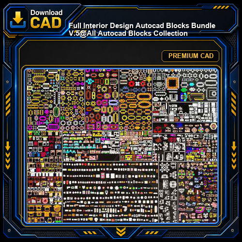 ★【 Full Interior Design Autocad Blocks Bundle V.5】@All Autocad Blocks Collection