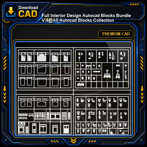 ★【 Full Interior Design Autocad Blocks Bundle V.4】@All Autocad Blocks Collection