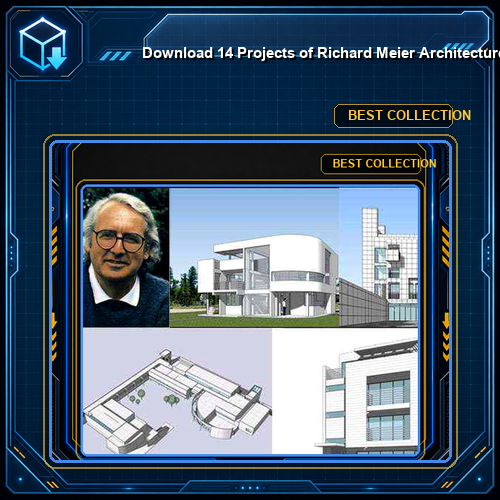 Download 14 Projects of Richard Meier Architecture Sketchup 3D Models(*.skp file format)