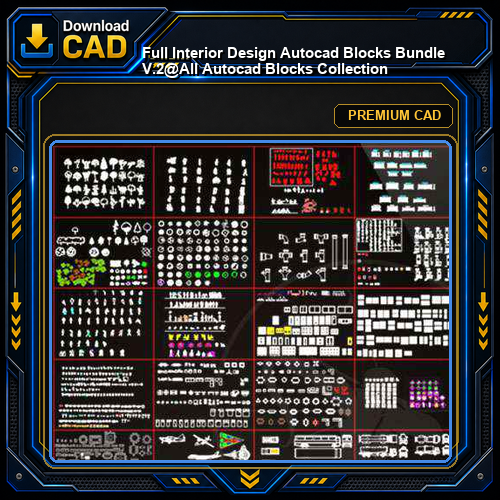 ★【 Full Interior Design Autocad Blocks Bundle V.2】@All Autocad Blocks Collection