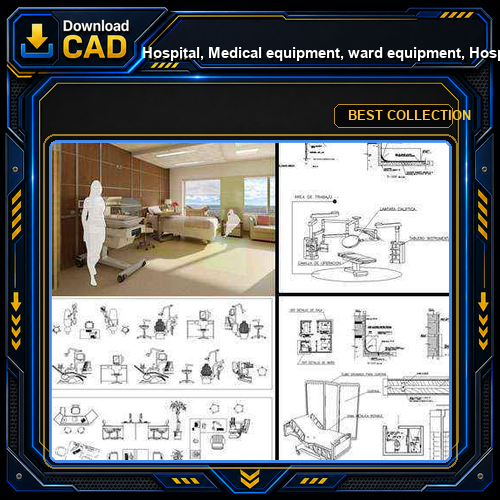 ★【Hospital, Medical equipment, ward equipment, Hospital beds,Hospital design,Treatment room CAD Design Drawings V.1】@Autocad Blocks,Drawings,CAD Details,Elevation