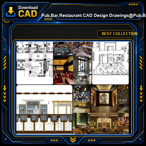 ★【Pub,Bar,Restaurant CAD Design Drawings】@Pub,Bar,Restaurant,Store design-Autocad Blocks,Drawings,CAD Details,Elevation