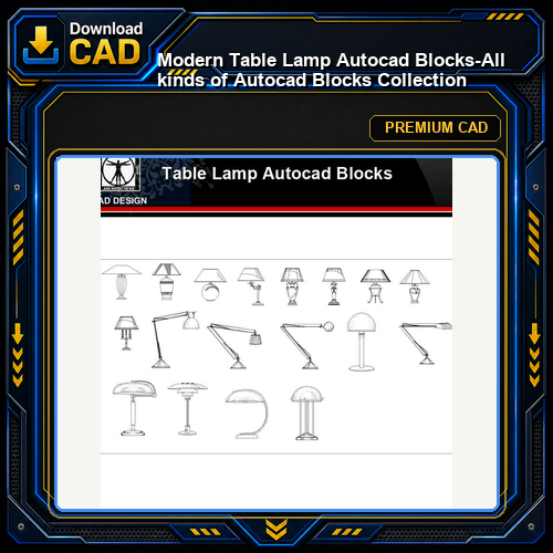 ★【 Modern Table Lamp Autocad Blocks】-All kinds of Autocad Blocks Collection