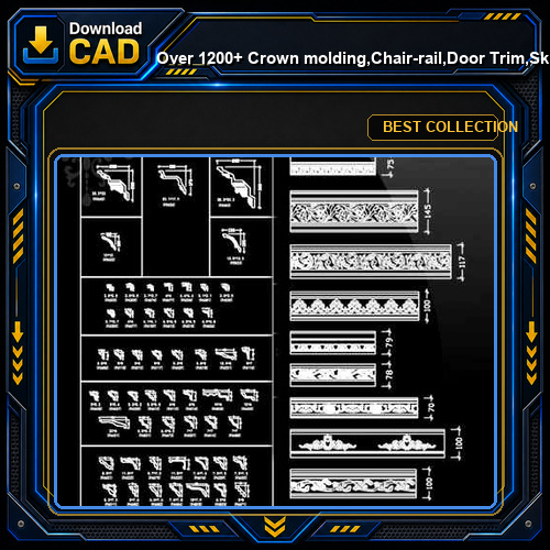 Over 1200+ Crown molding,Chair-rail,Door Trim,Skirting Board,Corner Post,Plain Molding