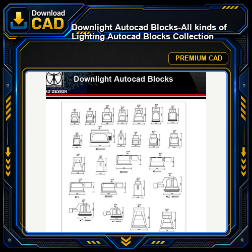 ★【Downlight Autocad Blocks】-All kinds of Lighting Autocad Blocks Collection