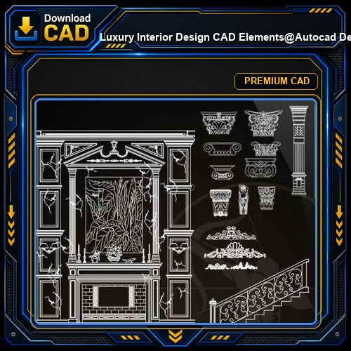 ★【Luxury Interior Design CAD Elements】@Autocad Decoration Blocks,Drawings,CAD Details,Elevation