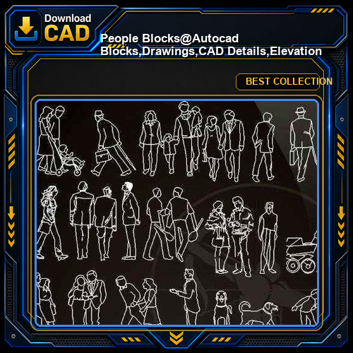 ★【 People Blocks】@Autocad Blocks,Drawings,CAD Details,Elevation