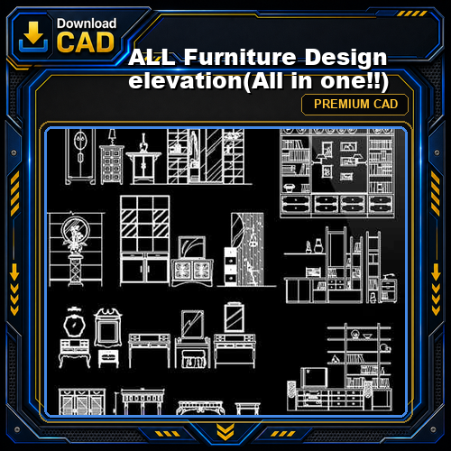 ALL Furniture Design elevation(All in one!!)