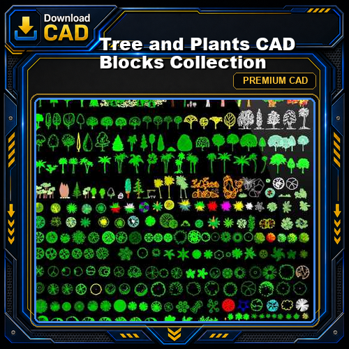 Tree and Plants CAD Blocks Collection