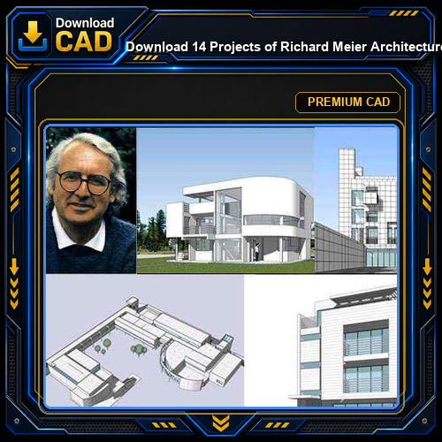 💎Download 14 Projects of Richard Meier Architecture Sketchup 3D Models(*.skp file format)