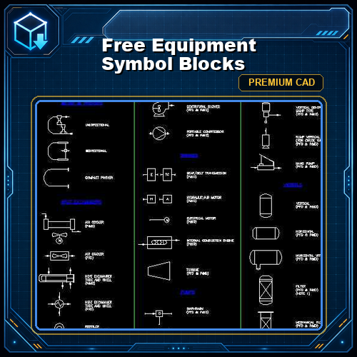 Free Equipment Symbol Blocks