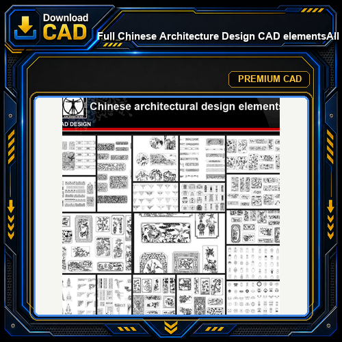 ★【Full Chinese Architecture Design CAD elements】All kinds of Chinese Architectural CAD Drawings Bundle